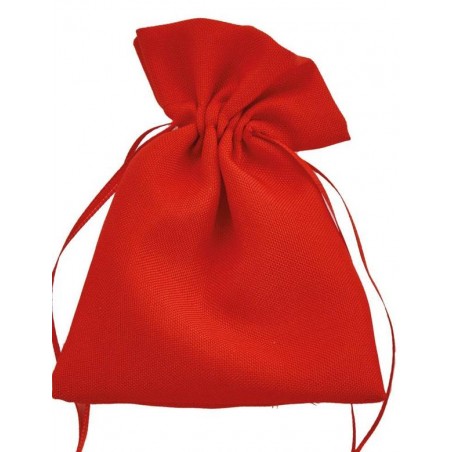 SACCHETTO COTTON 9x12cm ROSSO 12pz