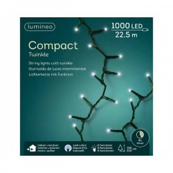 LED COMPACT 1000 LUCI BIANCO FREDDO 22,5mt INTERMITTENTI...