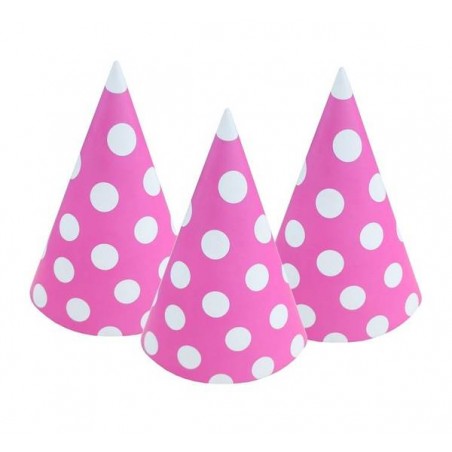 CAPPELLINI PARTY IN CARTA POIS ROSA 6pz