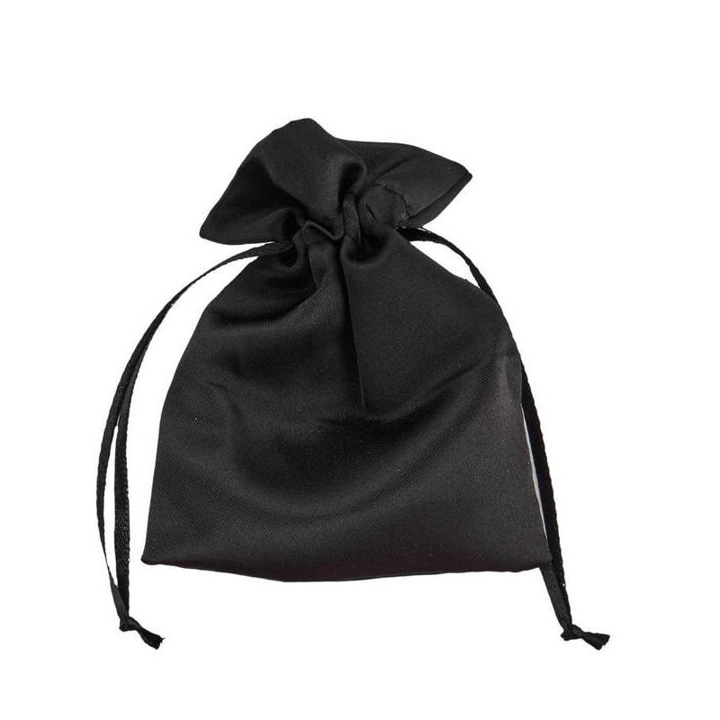 SACCHETTO RASO 9x12cm NERO 12pz