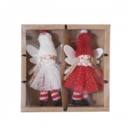 SOGGETTO BAMBOLINA CON ALI 13cm ass.ti