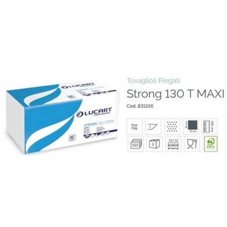 TOVAGLIOLI BIANCHI 30x30 1V 130T STRONG MAXI 500pz LUCART