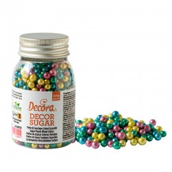 PERLE DI ZUCCHERO ø5mm METALLIZZATO 100gr COLORI ASSORTITI