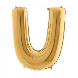 PALLONE MYLAR LETTERA U 102cm 40 GOLD