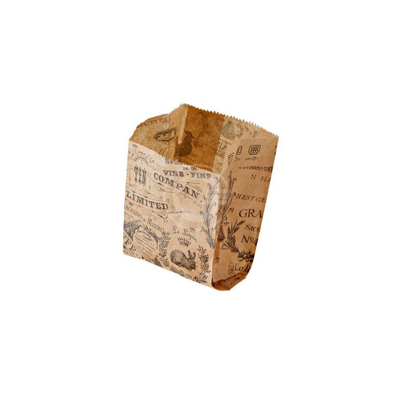 SACCHETTO ANTIGRASSO 40gr/mq VINTAGE 10+7,5x14cm 2000pz