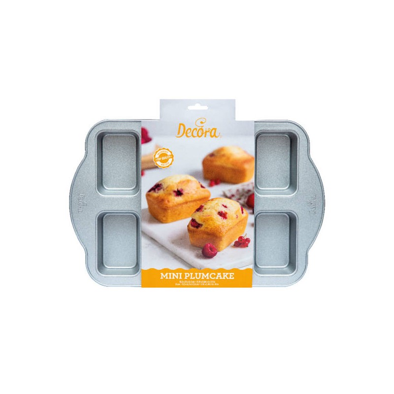 STAMPO ALLUMINIO 8 MINI PLUMCAKE 9,5x6,3cm H.3,6cm