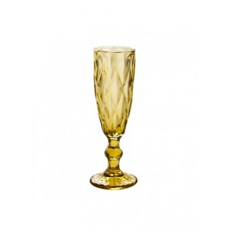 FLUTES IN VETRO 150ml GIALLO MIELE