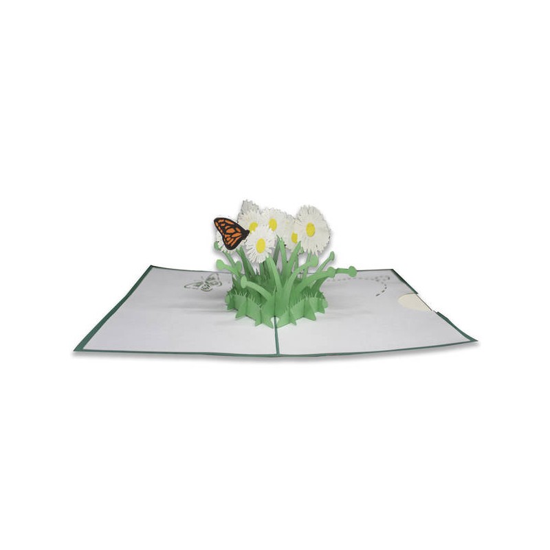 BIGLIETTO AUGURI ORIGAMI SURP.FARFALLA MARGHERITA