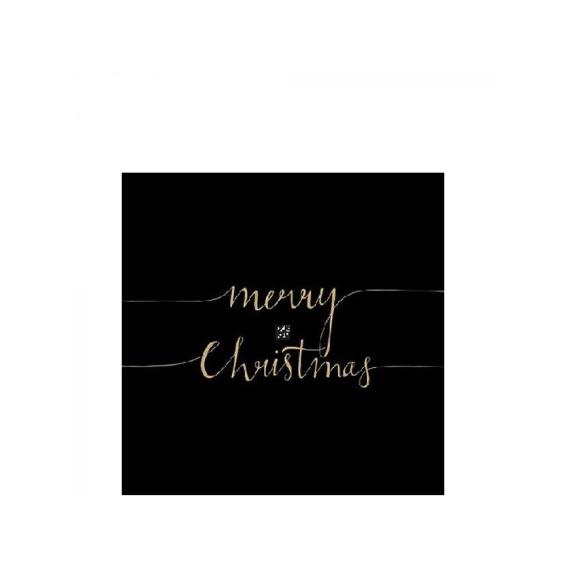 TOVAGLIOLI 25x25cm CHRISTMAS NOTE BLACK/GOLD 20pz
