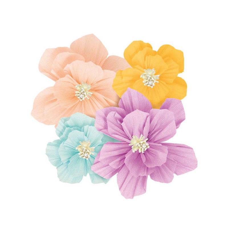 FIORE IN CARTA MACARON �ø25/35cm ass.ti 4pz