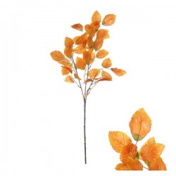 RAMO FOGLIE DI FAGGIO 82cm ARANCIO