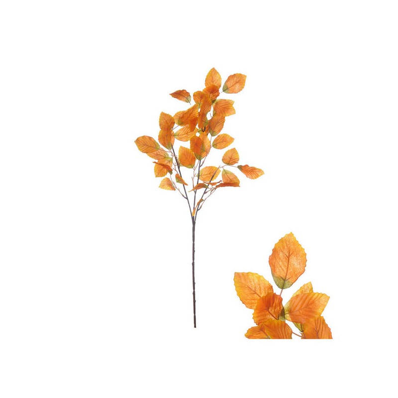 RAMO FOGLIE DI FAGGIO 82cm ARANCIO