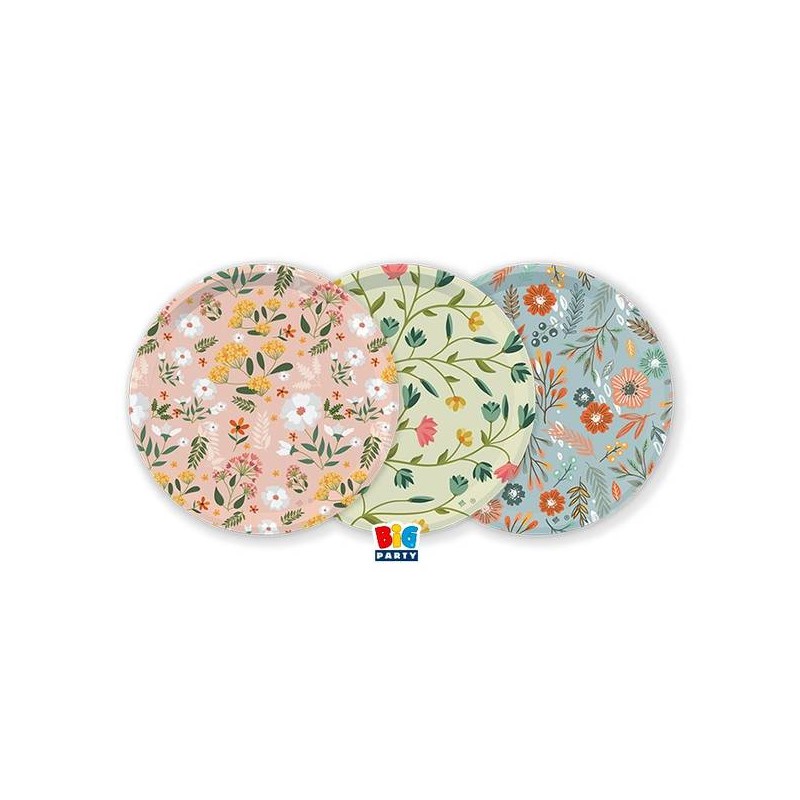 PIATTI ø18 SPRING FLOWERS 6pz ass.ti