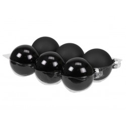 PALLINE VETRO ø80mm NERO 6pz
