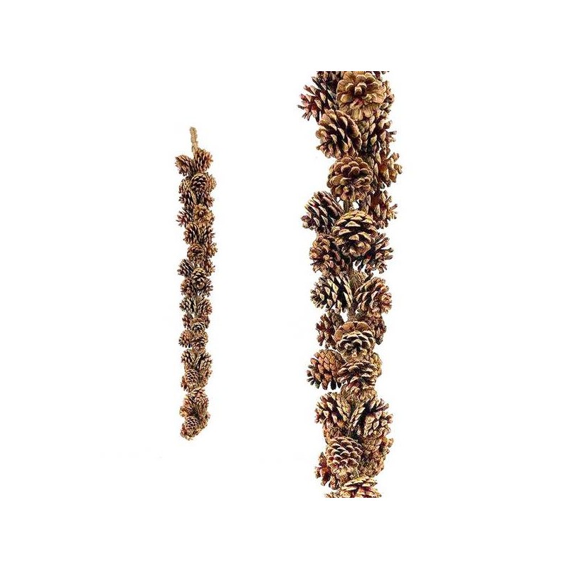 GHIRLANDA CON PIGNE NATURAL 110cm