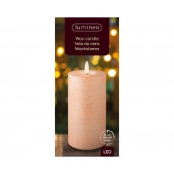 CANDELA LED Ø7xh15 cm ROSA ANTICO LUCE CALDA