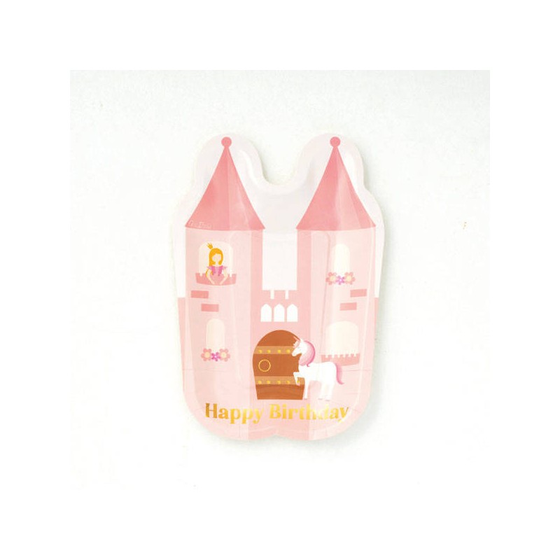 PIATTI PRINCESS UNICORN 18cm 8pz