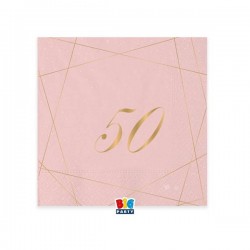 TOVAGLIOLI 25x25cm 50 ANNI ROSE 20pz