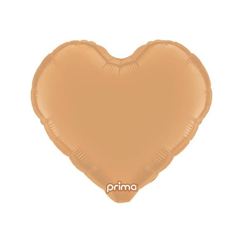 PALLONE MYLAR CUORE 18 45cm CARAMELLO