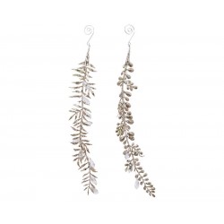 FOGLIE PLASTIC GLITTER 2ass. 1,5xh12cm CHAMPAGNE