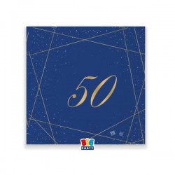 TOVAGLIOLI 25x25cm 50 ANNI BLUE GOLD 20pz