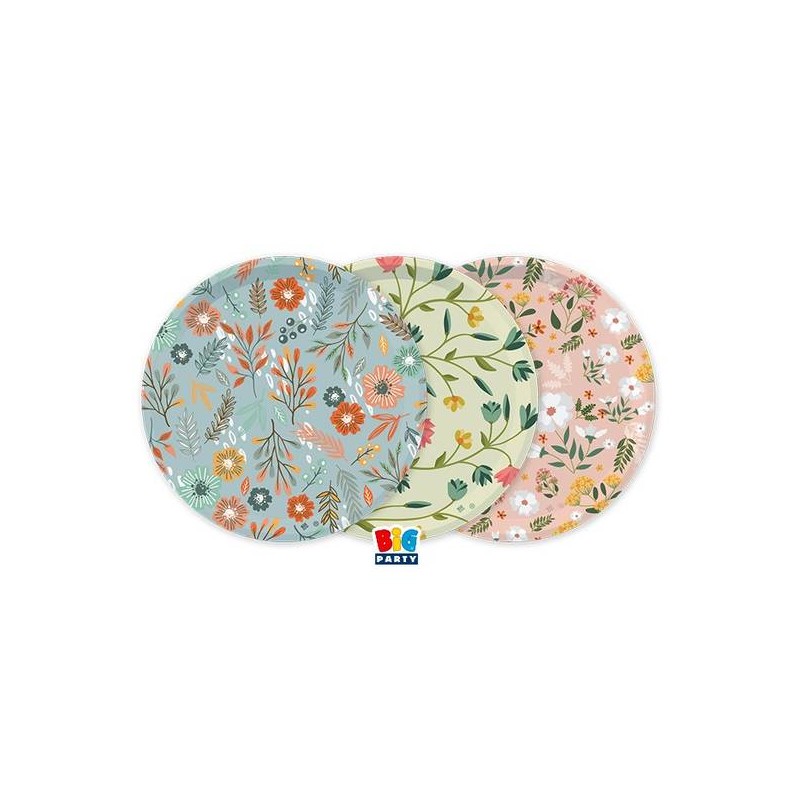 PIATTI ø22 SPRING FLOWERS 6pz ass.ti