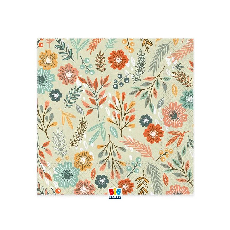 TOVAGLIOLI 33x33cm SPRING FLOWERS 16pz
