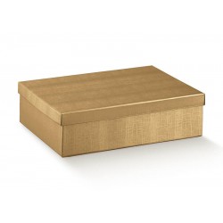 SCATOLA F/COP 45,5x32x11cm SETA ORO