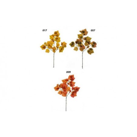 RAMO CON FOGLIE DI VITE 70cm OCRA