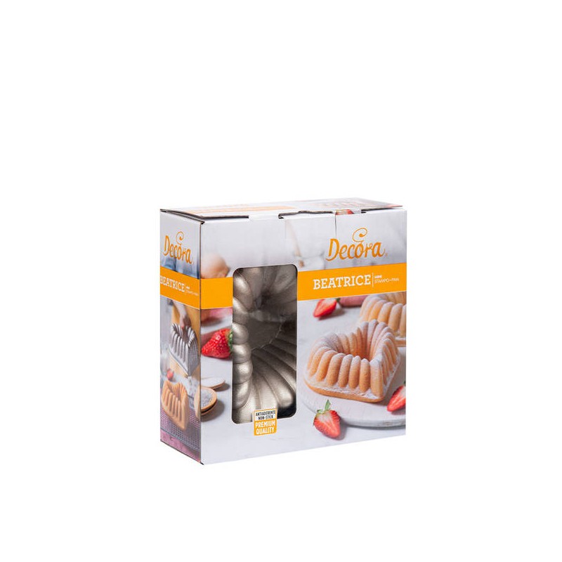 STAMPO ALLUMINIO PRESSOFUSO CHAMPAGNE MINI BEATRICE 16x16x6cm DECORA