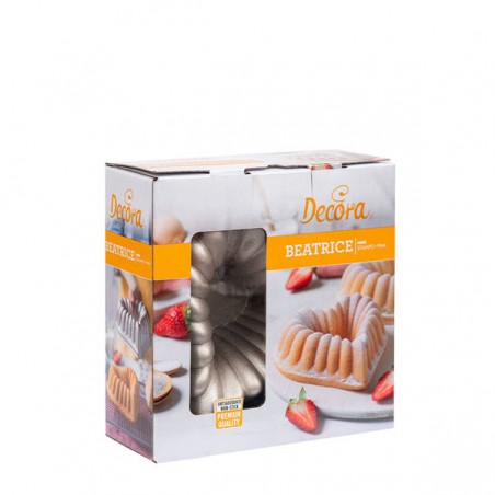 STAMPO ALLUMINIO PRESSOFUSO CHAMPAGNE MINI BEATRICE 16x16x6cm DECORA