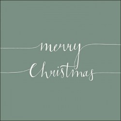 TOVAGLIOLI 33x33cm CHRISTMAS NOTE SAGE 20pz