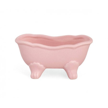 VASCA DA BAGNO ROSA IN CERAMICA 11,5x6,5x6,5cm
