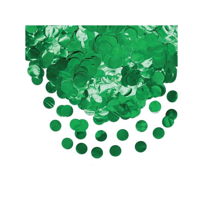 CORIANDOLI IN FOIL ø2cm 50gr VERDE METAL