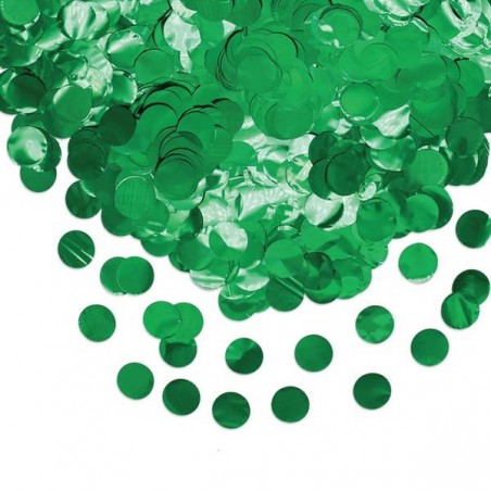 CORIANDOLI IN FOIL ø2cm 50gr VERDE METAL