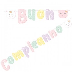 FESTONE BUON COMPLEANNO LADY KITTY 2,5mt