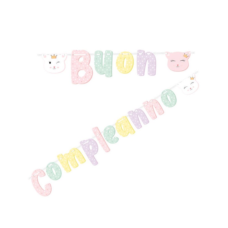FESTONE BUON COMPLEANNO LADY KITTY 2,5mt