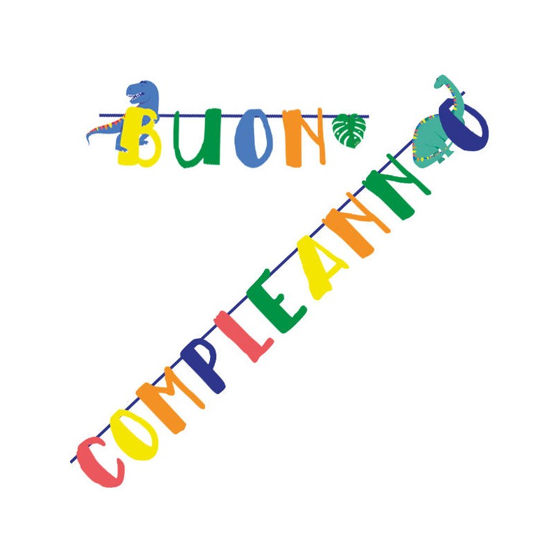 FESTONE BUON COMPLEANNO DINO ROAR 2,5mt