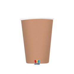 BICCHIERI 200cc ECOLOR BIODEGRADABILI ROSEGOLD MATT 25pz