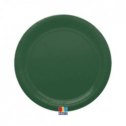 PIATTI PIANI ECOLOR BIODEGRADABILI 24cm VERDE FORESTA 25pz