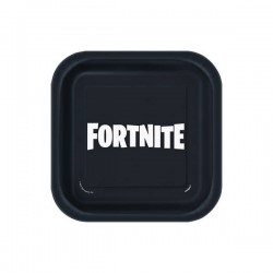 PIATTI CARTA 18x18cm QUADRATO FORTNITE 8pz