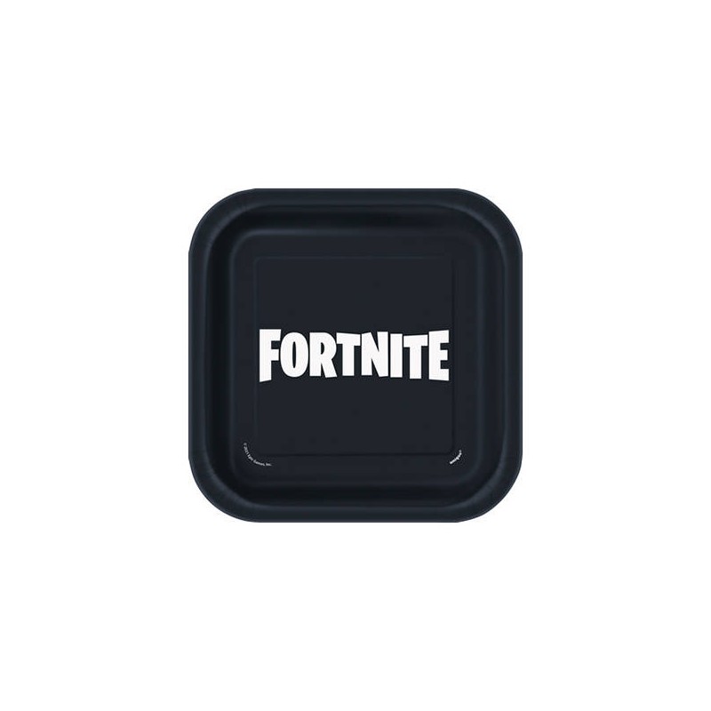 PIATTI CARTA 18x18cm QUADRATO FORTNITE 8pz