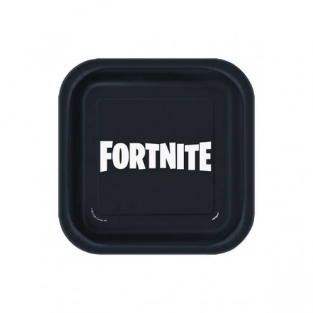 PIATTI CARTA 18x18cm QUADRATO FORTNITE 8pz