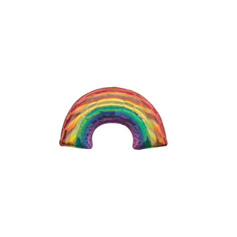 PALLONE MYLAR S/SHAPE ARCOBALENO IRIDESCENTE 86x48cm