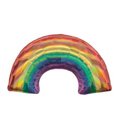 PALLONE MYLAR S/SHAPE ARCOBALENO IRIDESCENTE 86x48cm