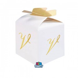 SCATOLINA CUBETTO PORTACONFETTI 5x7x5cm LETTERA V 10pz