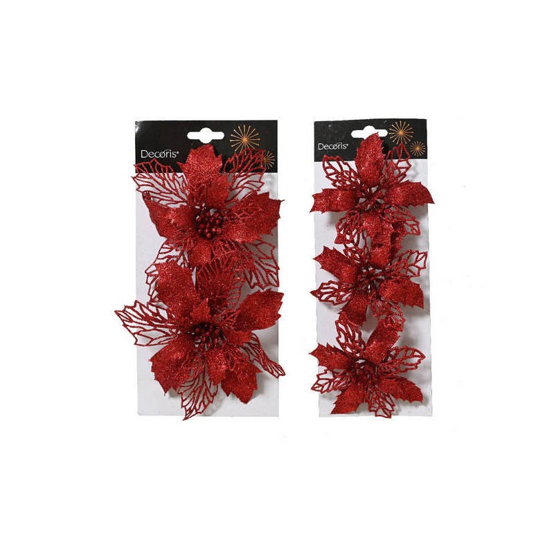 POINSETTIA C/CLIP 2ass.ti ROSSO 1PZ