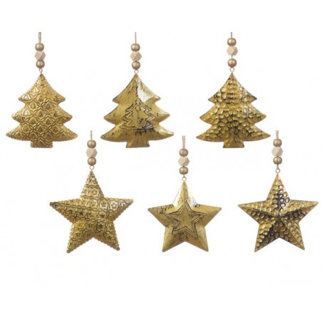 APPENDINO NATALIZIO IN FERRO ANTICO ORO H.14cm