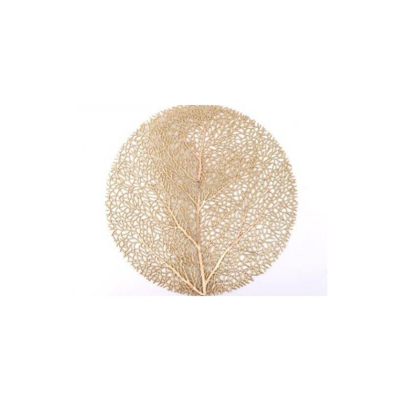 TOVAGLIETTA TONDA 38cm FOGLIA ORO