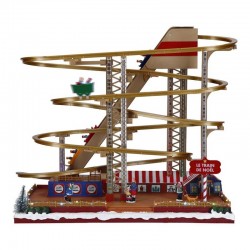 SCENA GIOSTRA ANIMATA LUCE SUONO MOVIMENTO 47x22x40cm